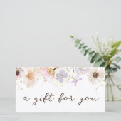 Carte Certificat cadeau fleurs séchées (Debout devant)