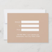 Carte Certificat cadeau floral blanc classique (Dos)