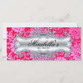 Carte Certificat cadeau Floral dentelle ongle salon de c (Dos)