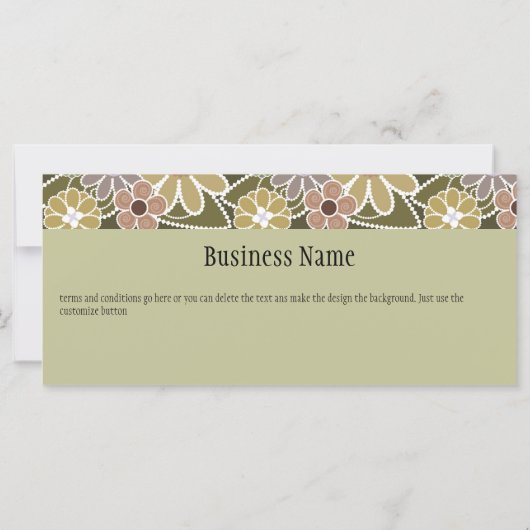 Carte Certificat cadeau Fun Florals (Dos)