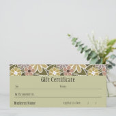 Carte Certificat cadeau Fun Florals (Debout devant)