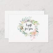 Carte Certificat cadeau Garland rose (Devant / Derrière)