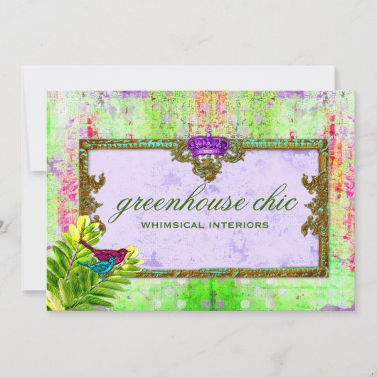 Carte Certificat cadeau GC Greenhouse Chic Lime Purple (Devant)