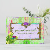 Carte Certificat cadeau GC Greenhouse Chic Lime Purple (Debout devant)