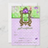 Carte Certificat cadeau GC Greenhouse Chic Lime Purple (Dos)