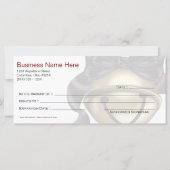 Carte Certificat cadeau Gold Bell Dark Red Ribbon (Dos)