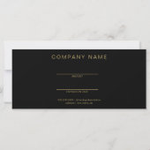 Carte Certificat cadeau Gold & Black (Dos)