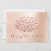 Carte Certificat cadeau Gris Rose Gold Kiss Beauty Studi (Devant)