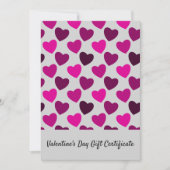 Carte Certificat cadeau Heureuse Sainte-Valentin moderne (Devant)