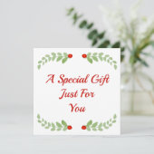 Carte Certificat cadeau Holly Berry (Debout devant)