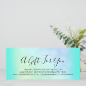 Carte Certificat Cadeau Holographe Coiffeur Lash de maqu (Debout devant)