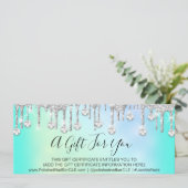 Carte Certificat cadeau Holographe Parties scintillant D (Debout devant)