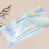 Carte Certificat cadeau Holographique do-it-yourself d'e