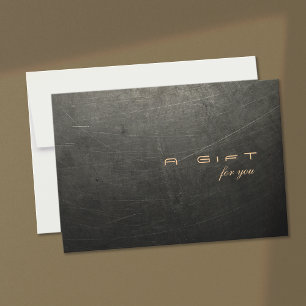 Carte Certificat cadeau homme simple et élégant