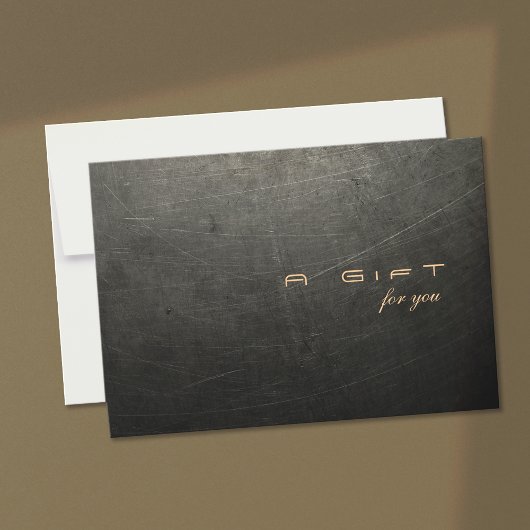 Carte Certificat cadeau homme simple et élégant