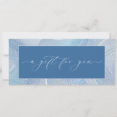 Carte Certificat cadeau Iridescente Blue Gradient de lux (Dos)
