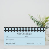 Carte Certificat cadeau Jacquard bleu (Debout devant)