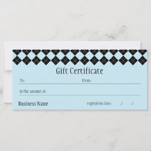 Carte Certificat cadeau Jacquard bleu
