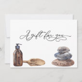 Carte Certificat cadeau Jour Spa Salon Massage (Devant)