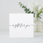 Carte Certificat cadeau Kraft pour script de signature s (Debout devant)