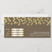 Carte Certificat Cadeau Kraft Rustique Chic Moderne Or (Dos)