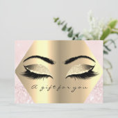 Carte Certificat cadeau Lash Rose Diamond Beauty Maquill (Debout devant)