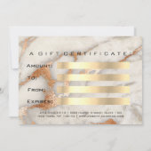 Carte Certificat cadeau Lashes en cuivre marbré Maquilla (Dos)