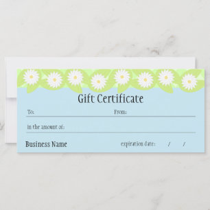 Carte Certificat cadeau Lily Pad