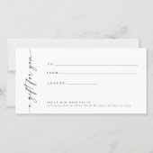 Carte Certificat cadeau Logo de marque moderne élégant (Dos)