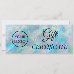 Carte certificat cadeau logo opale