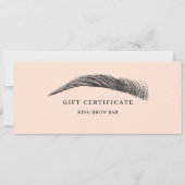 Carte Certificat Cadeau Logo Sourcil Minimal (Devant)