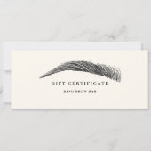 Carte Certificat Cadeau Logo Sourcil Minimal (Devant)