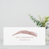 Carte Certificat Cadeau Logo Sourcil Minimal (Debout devant)