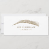 Carte Certificat Cadeau Logo Sourcil Minimal (Devant)