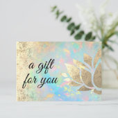 Carte certificat cadeau lotus (Debout devant)