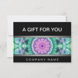 Carte Certificat cadeau mandala Nénuphar moderne