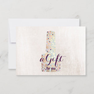 Carte Certificat cadeau Manicurist Salon Nail