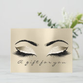 Carte Certificat cadeau Maquillage de beauté Champaigne  (Debout devant)