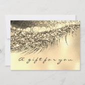 Carte Certificat cadeau Metallic Gold Lash maquillage be (Devant)