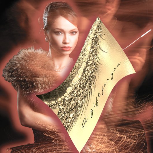 Carte Certificat cadeau Metallic Gold Lash maquillage be