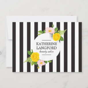 Carte Certificat cadeau minimal en germe rayé