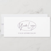 Carte Certificat cadeau minimaliste Lavender Fog moderne (Dos)