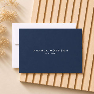 Carte Certificat Cadeau Minimaliste Luxe Bleu Marine Fon