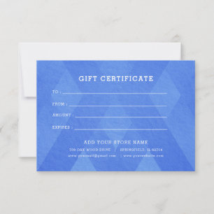 Carte Certificat cadeau minimaliste pour entreprise avec