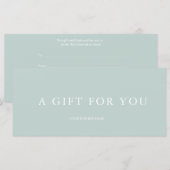 Carte Certificat Cadeau Moderne (Devant / Derrière)