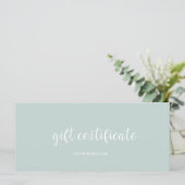 Carte Certificat cadeau moderne (Debout devant)