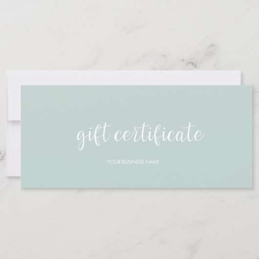 Carte Certificat cadeau moderne (Devant)