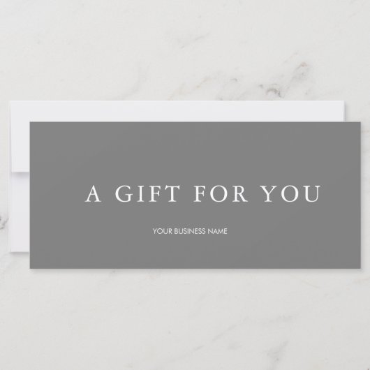 Carte Certificat cadeau moderne (Devant)