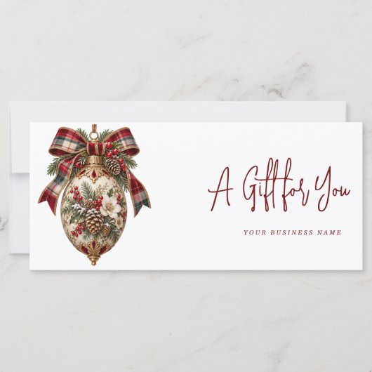 Carte Certificat-cadeau moderne (Devant)