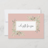 Carte Certificat Cadeau Moderne Chic avec Feuillage (Devant)